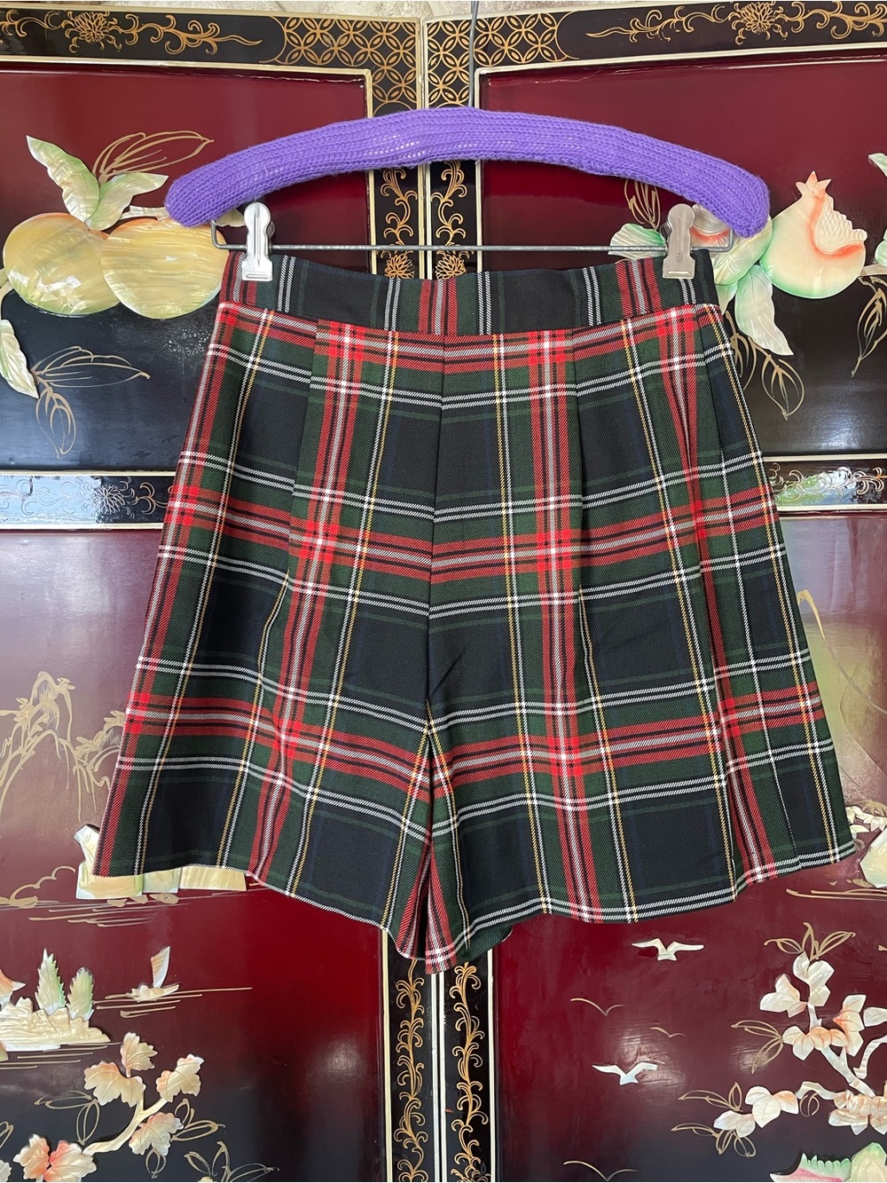 90s preppy plaid mini skort - Picture 6 of 8